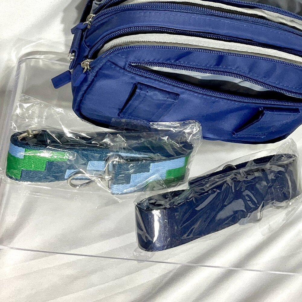 NWOT IHKWIP Blue Convertable Crossbody 10" w/2 Straps Purse - Picture 10 of 14